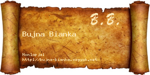 Bujna Bianka névjegykártya