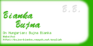 bianka bujna business card